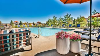 Sparkling outdoor pool
